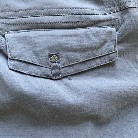 Prana Women’s Convertible Hiking Cargo Pants Sz 12 New Rip Stop Gray Stretch - Picture 8 of 11